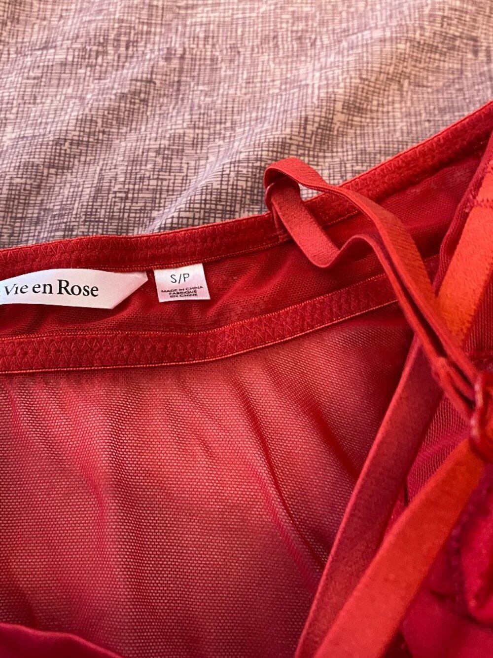 La Vie En Rose Red Negligee